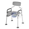Bedside Commode Chair 4-in-1 Raised Toilet Seat 500 lbs Adjustable Height