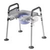 Bedside Commode Chair 4-in-1 Raised Toilet Seat Adjustable Height 500 lbs