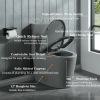 1.1/1.60 GPF Dual-Flush One Piece Toilet, Water-Saving Elongated Comfort Height Floor Mounted, Soft Close 1000 Gram Map Flushing Score Toilet
