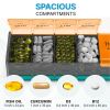 Extra Large Pill Organizer XXL Vitamin Holder for Weekly Supplements Double Sided Pill Box 7 Day with Big AM PM Compartments Huge Daily Medicine Dispe
