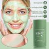 EELHOE Green Tea Solid Mask, Deep Cleansing Hydrating Mask Stick Pore-Narrowing Paste Mask Stick