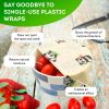 Reusable Beeswax Wrap S, M, L. Pack of 3 Beeswax Food Wraps with Animal Print. Washable Reusable Beeswax Food Wrap for Sandwiches