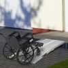 HOMCOM 6ft Folding Wheelchair Ramp Portable Aluminum Easy Access Silver for Stairs Doorways