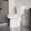 4.8 LPF 1.28 GPF Siphonic Two-Piece Toilet, Side Single Flush, CUPC, Watersense, ADA Height, Gloss White GW-004