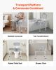 4-in-1 Bedside Commode Chair Raised Toilet Seat 500 lbs Adjustable Height