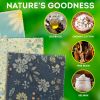 Reusable Wrap S, M, L. Pack of 3 Food Wraps with Flower Print. Washable Reusable Food Wrap for Sandwiches