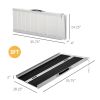 HOMCOM Compact Wheelchair Ramp, 3ft, Lightweight Aluminum, Travel-Friendly, Black