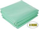 Pack of 2 Quilted Reusable Underpads Green 18 x 24 Washable and Reusable Incontinence Bed Underpads Heavyweight 55/45 Polyester Cotton Knitted Vinyl B