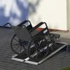 HOMCOM 5' Skidproof Portable Wheelchair Ramp for Home, Steps, Doorways, Carpeted Foldable Handicap Ramp, Threshold Ramp