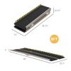 HOMCOM 8ft Folding Wheelchair Ramp, Aluminum, Non-Slip, 600lbs Capacity, for Doorways, Steps, Black
