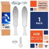 White Foot Rasp & 2-Sided Callus Remover for Feet. 3-in-1 Set Stainless Steel Foot File