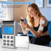 4 Channel TENS Unit Muscle Stimulator Rechargeable Digital TENS Muscle Massager with 48 Modes 20 Intensity Levels 8 Pads Timer